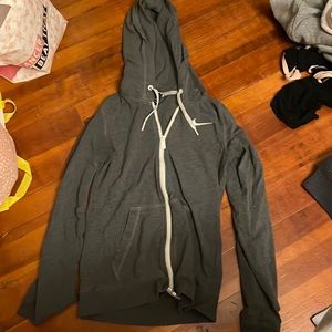 Lightweight Grey Zip Up Nike Sweatshirt